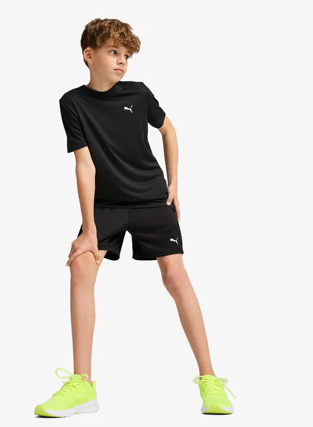 Шорты с логотипом Youth Essential Logo Puma, черный — фото 3