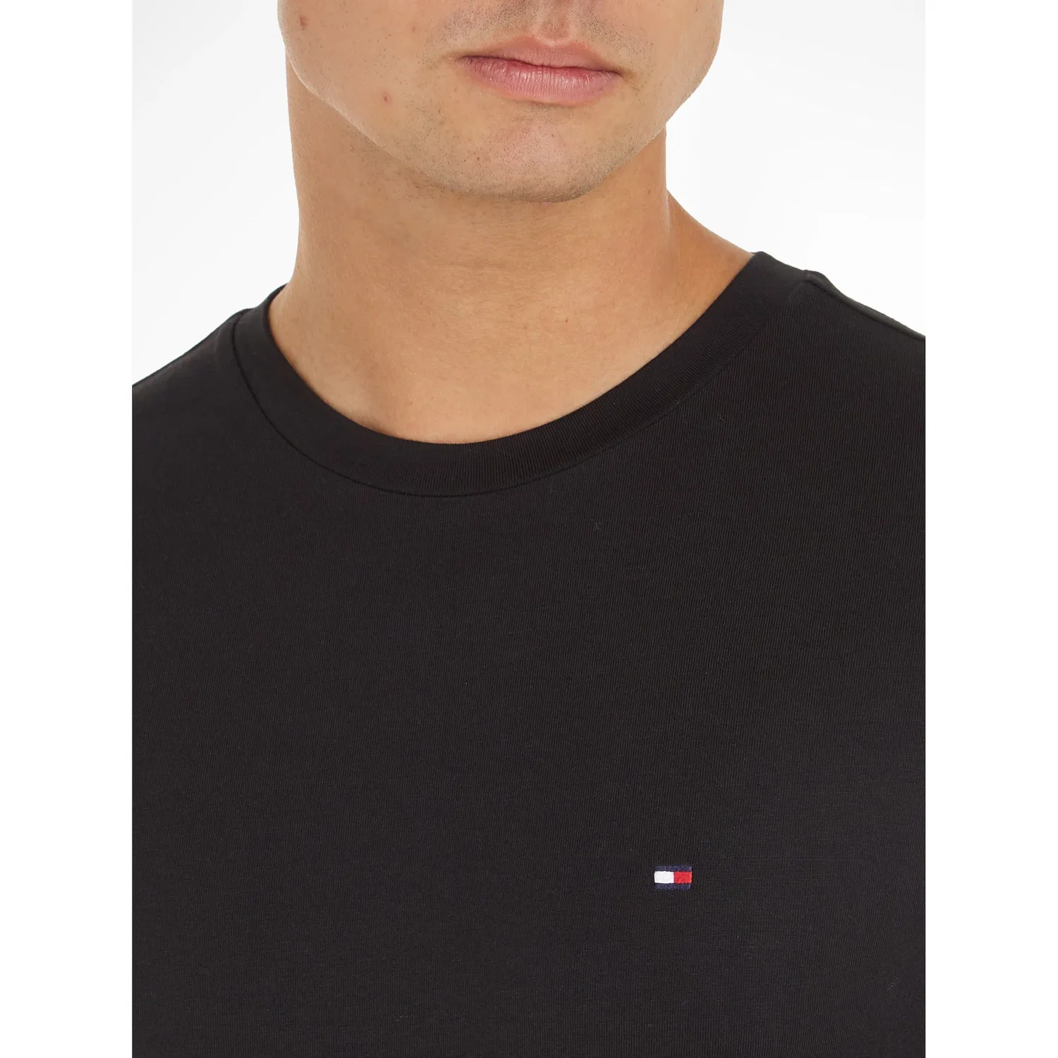 Женская длинная футболка с логотипом Tommy Hilfiger, Black — фото 3