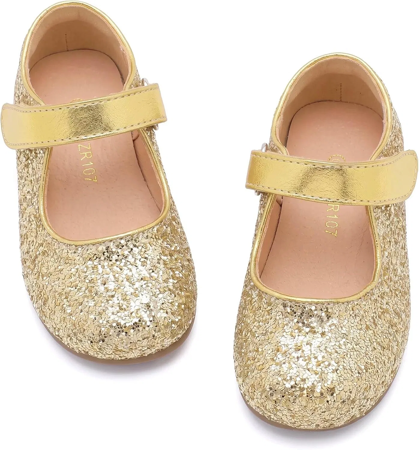 Детские туфли Мэри Джейн для девочек Flower Girl Dress Shoes Mary Janes Flat Nedaan, Gold