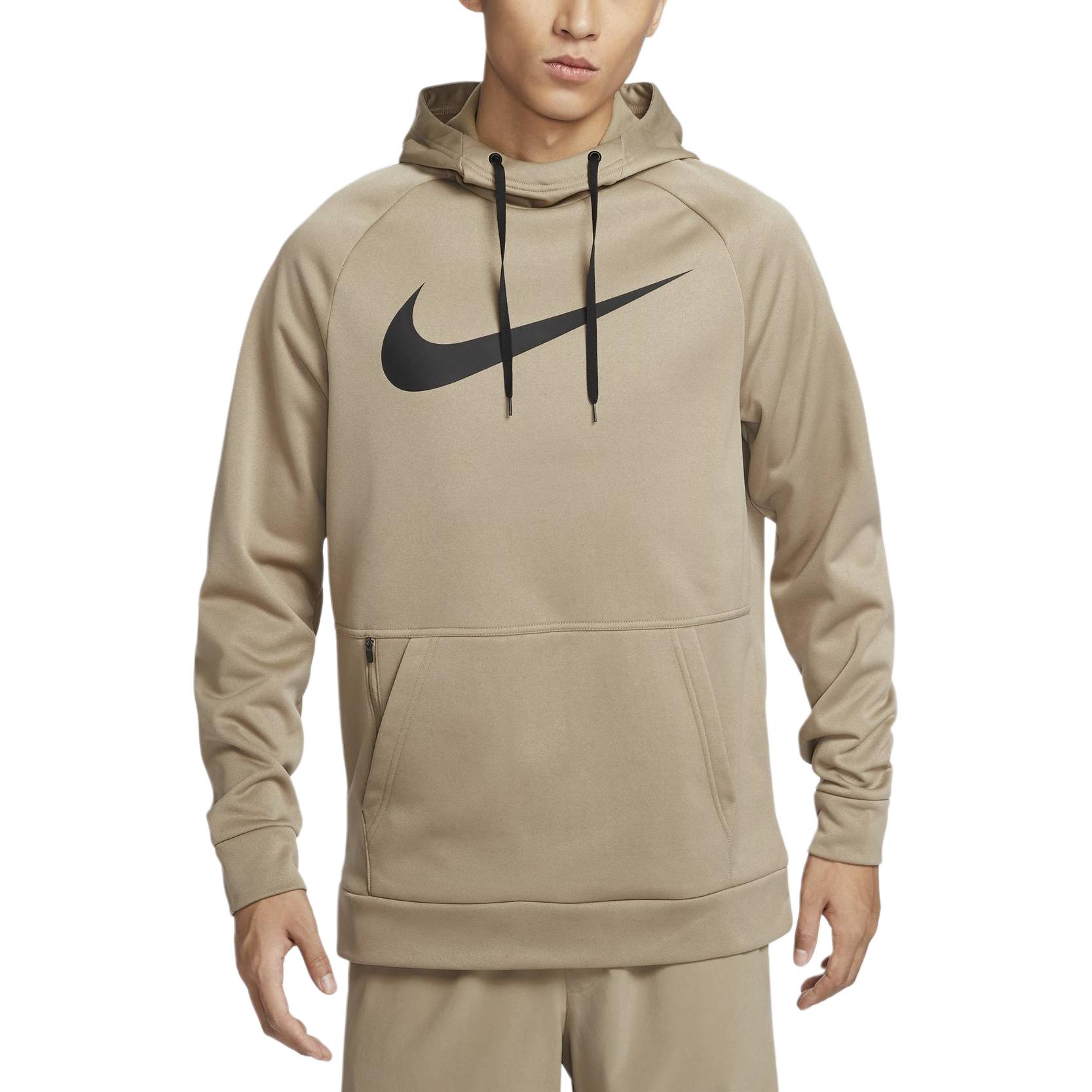 

Nike Толстовка Swoosh Therma FIT мужская khaki/black