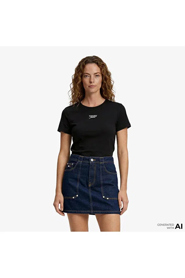 Женская футболка с коротким рукавом Tommy Hilfiger, Black