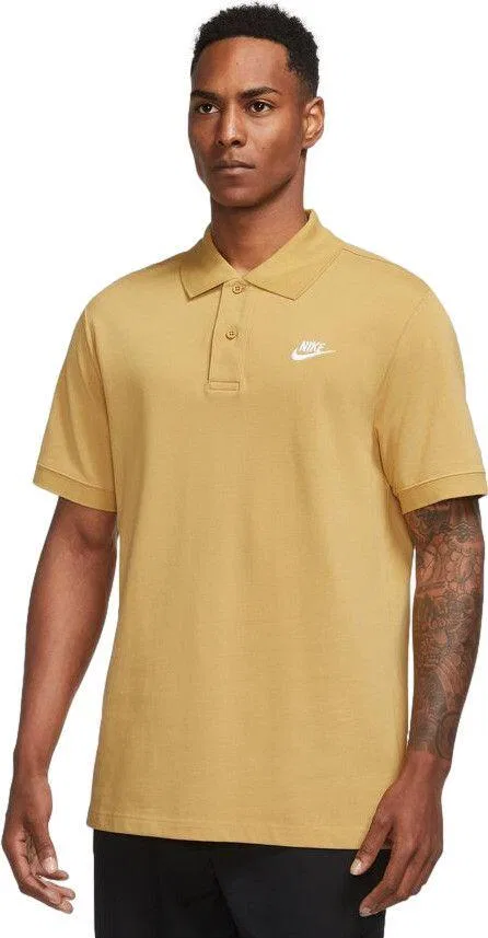 Мужское поло из хлопка Nike Sportswear Polo, цвет Mango Fluo
