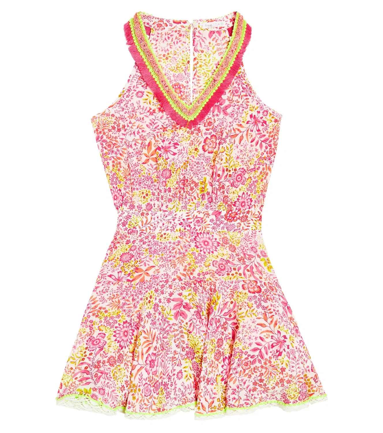 Платье с цветочным принтом Agathe Poupette St Barth Kids, розовый