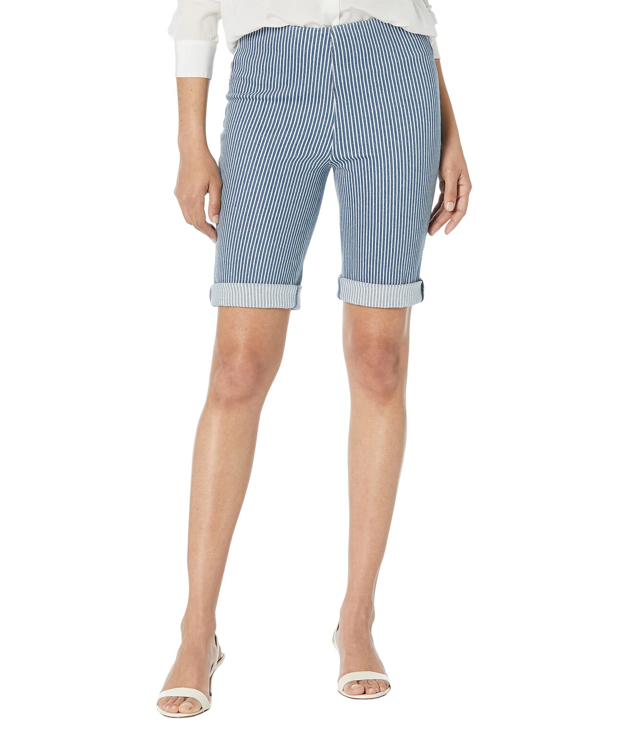 

Шорты Lysse, Boyfriend Knit Denim Pinstripe Shorts