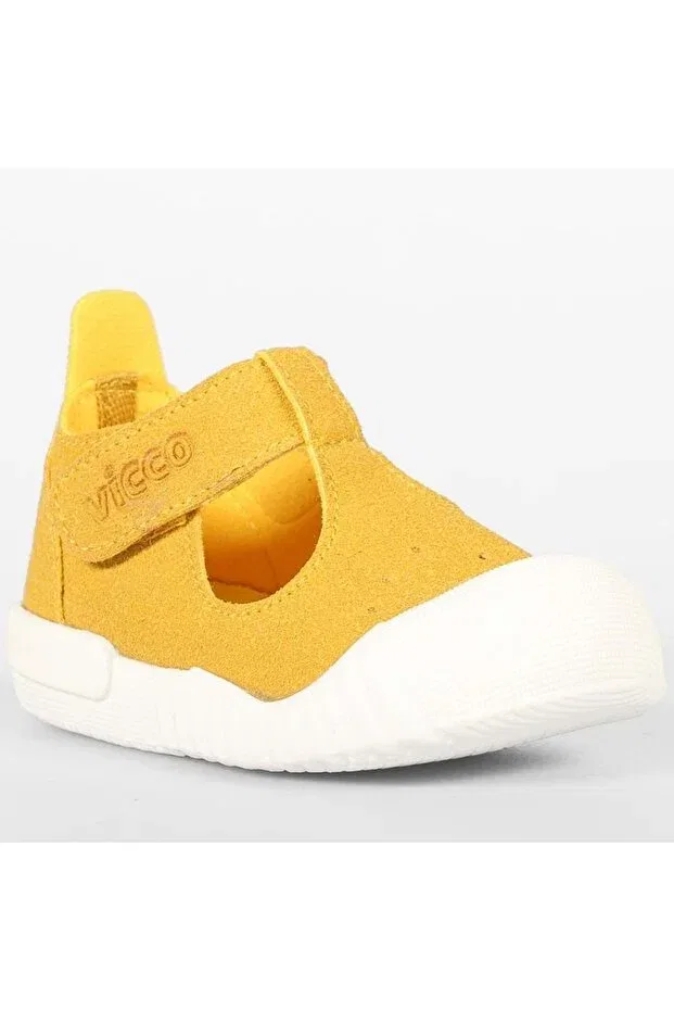 Детские спортивные кроссовки для девочек на липучке Loro ii first step baby Vicco, Yellow — фото 2