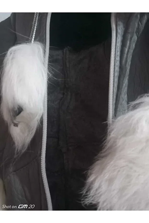 Детское зимнее пальто для девочек с капюшоном Inner Fur Baby Hooded Zippered Coat Hoaryage, Gray — фото 3