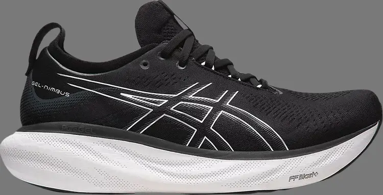 

Кроссовки gel nimbus 25 wide 'black pure silver' Asics, черный