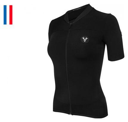 

Женская футболка Lebram Allos с коротким рукавом, черная, приталенная