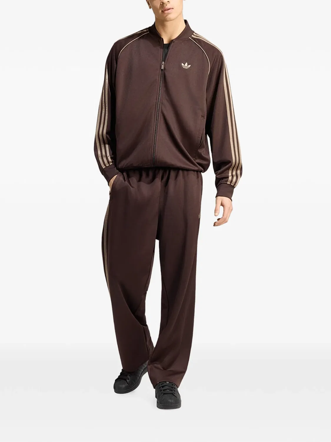 Спортивный топ SST Adicolor Classics свободного кроя Adidas, коричневый — фото 2