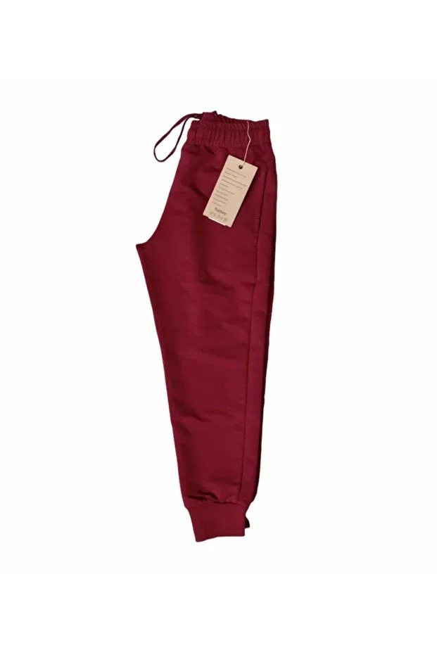 Детские спортивные штаны для девочек с эластичным манжетом Nacar Store, Burgundy — фото 2