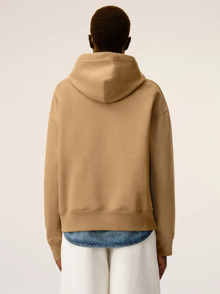 Худи с вышивкой, Unisex AMI PARIS, Camel — фото 4