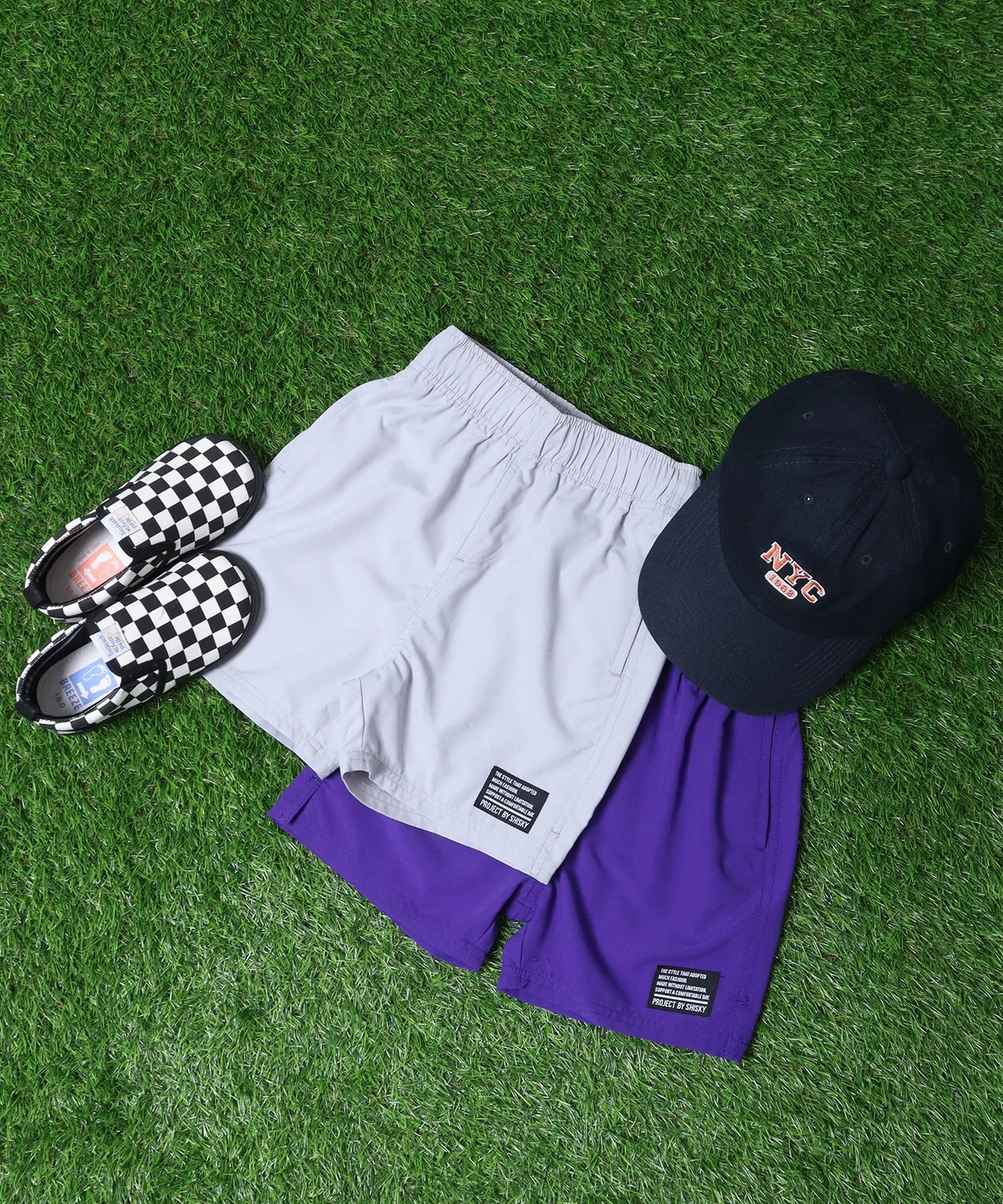 Детские шорты с принтом FUNALIVE, Серый