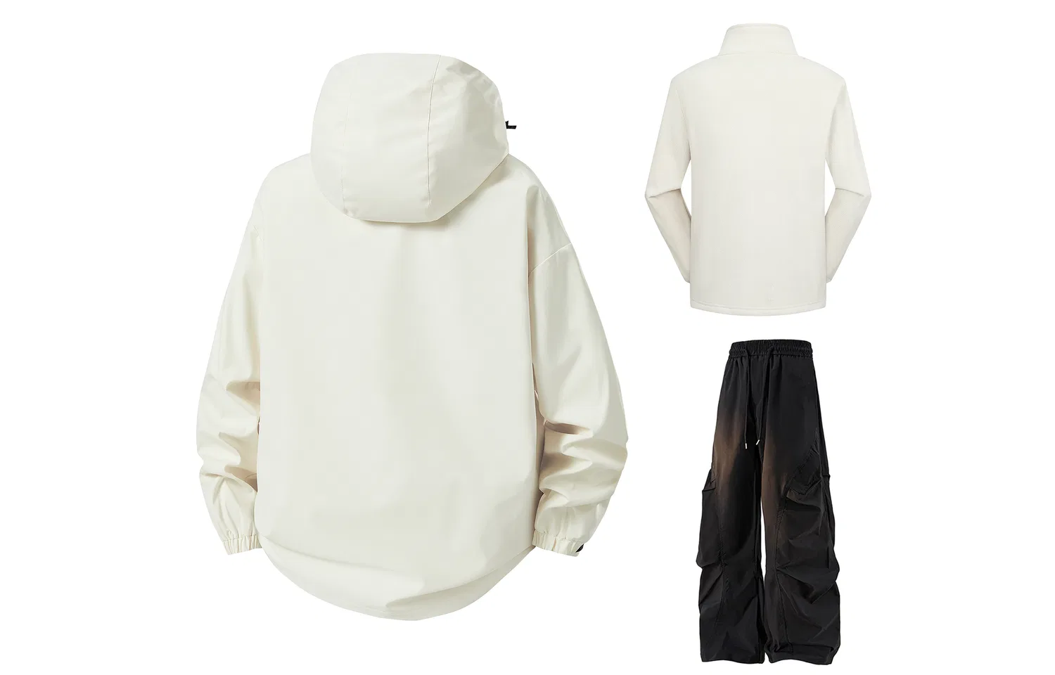 Детский спортивный комплект с принтом Warm White+White+Black (DIY Badge) WARRIOR — фото 3