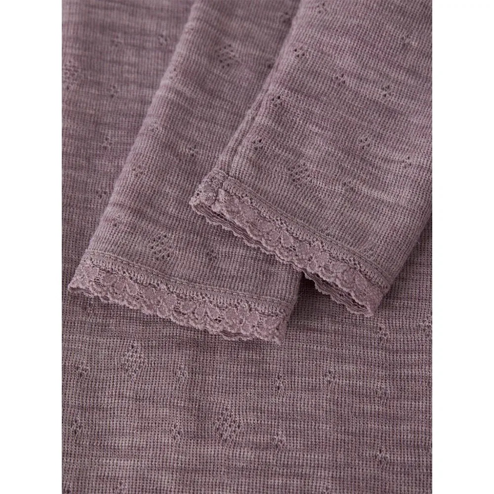 Детские леггинсы для девочек из мериносовой шерсти Name it, Purple — фото 3