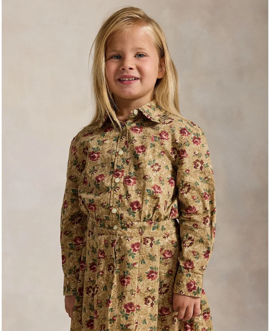 Платье-рубашка из хлопкового поплина с принтом Polo Ralph Lauren, Thornbury Rose — фото 2