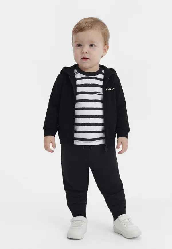 Текстильный комплект унисекс - футболка с принтом Karl Lagerfeld Kids, черный