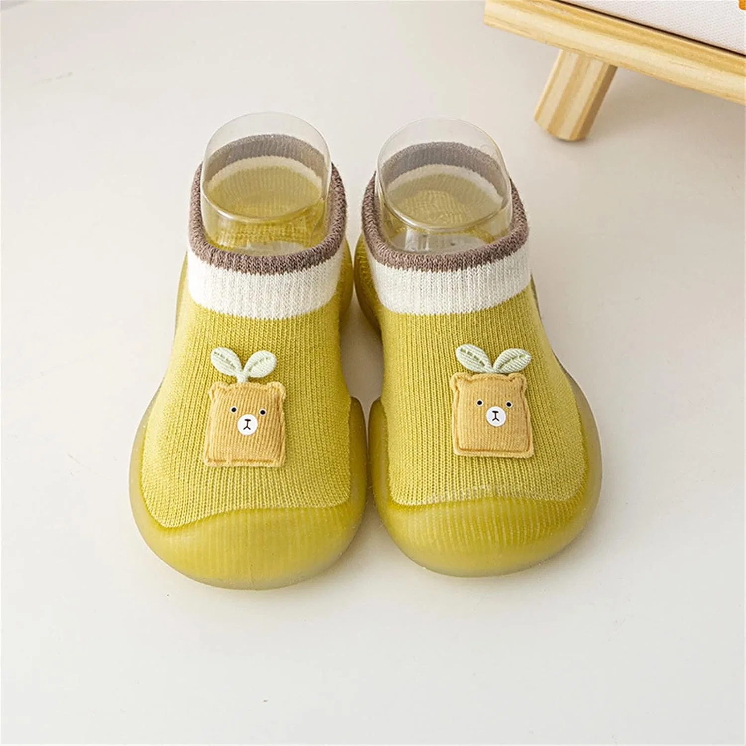 Детские туфли для девочек с принтом Mary Jane SZZY, Yellow — фото 2