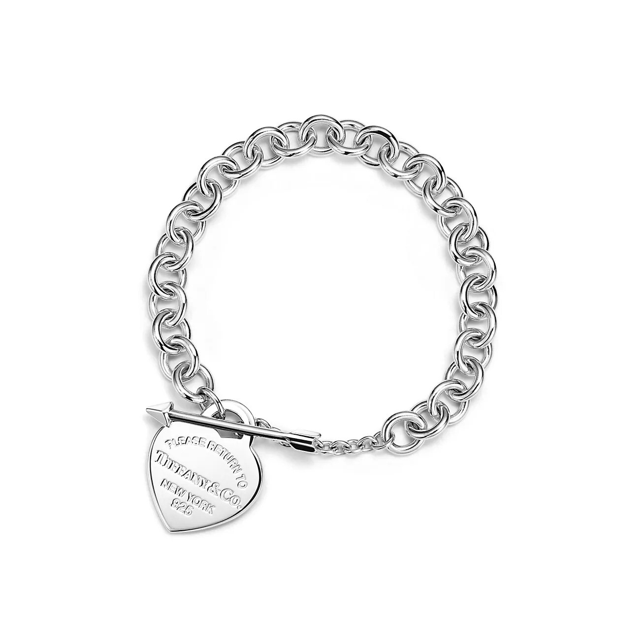 

Браслет Tiffany & Co. Return to Tiffany Lovestruck Heart Tag Medium, серебро