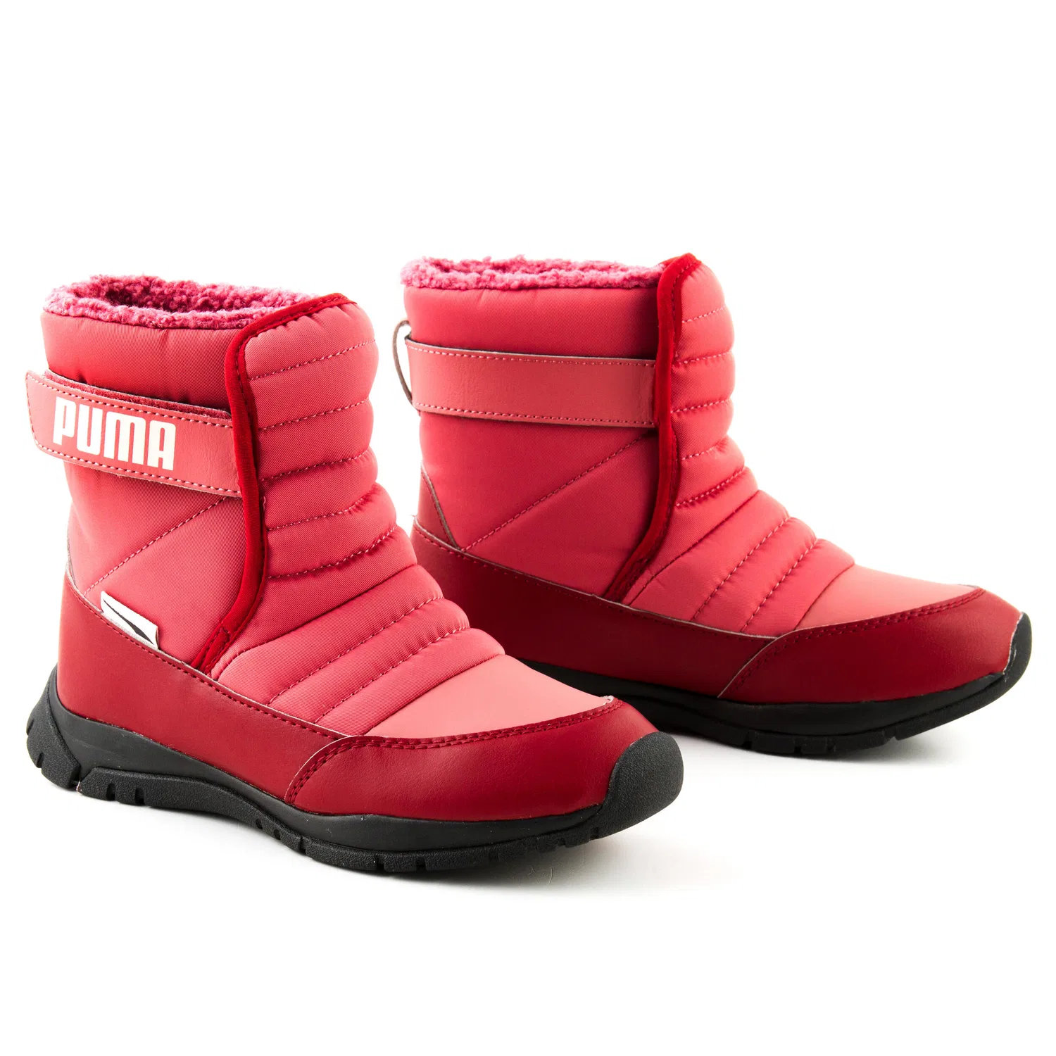 Детские зимние ботинки для мальчиков и девочек Puma Nieve, Rot Orange — фото 4