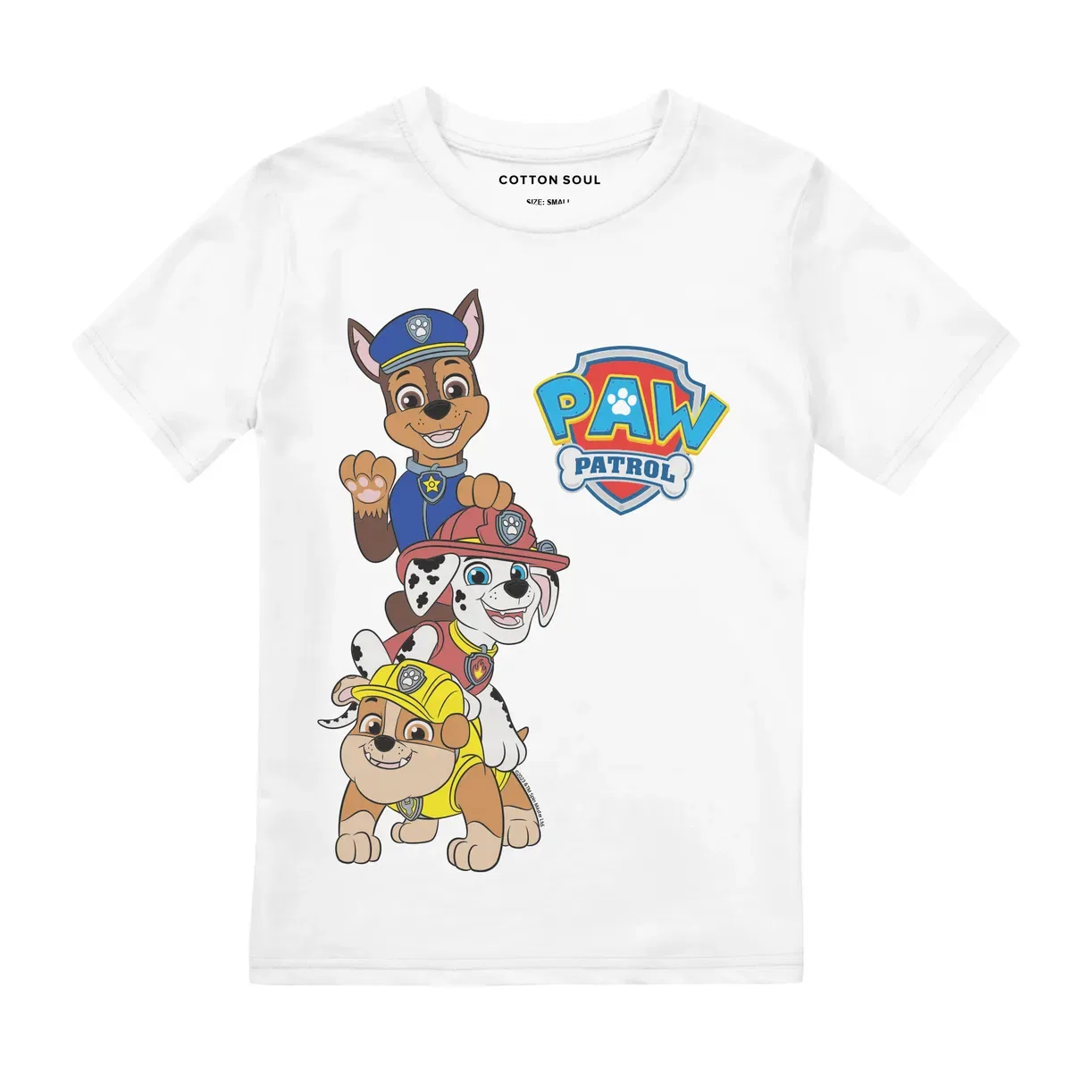 Детская футболка с принтом Logo Pups Paw Patrol, White