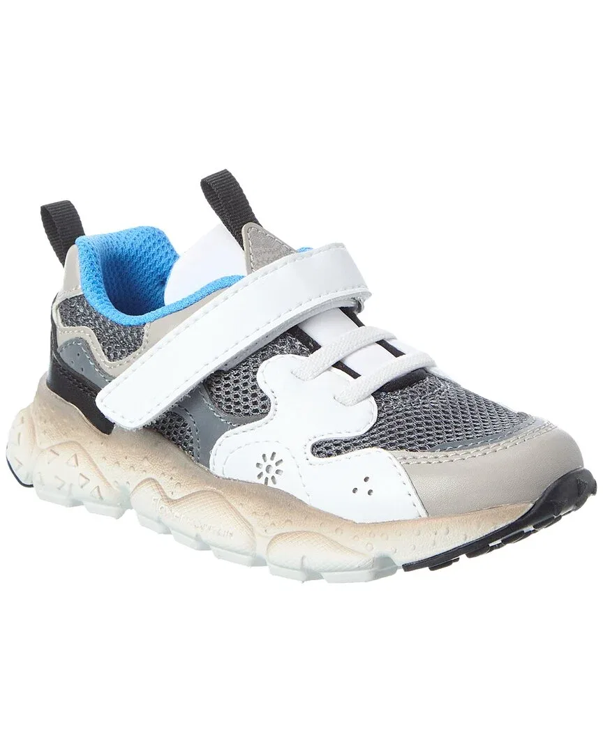 Детские кроссовки кожаные на липучках Naturino Yamano 3 Junior Leather Sneaker White