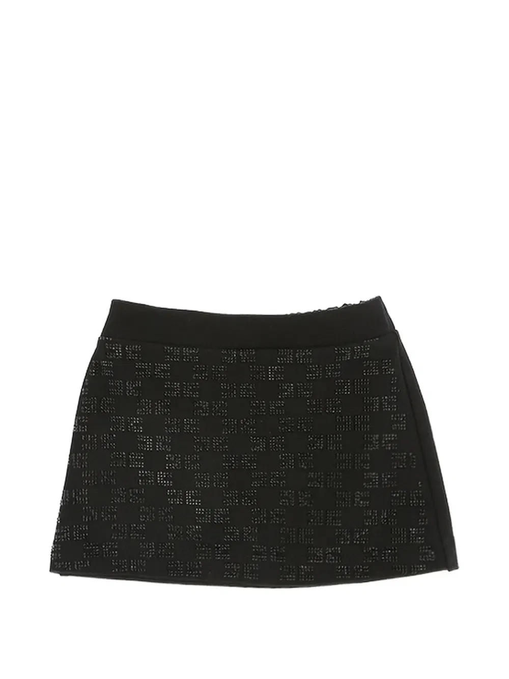 Юбка А-силуэта с логотипом Elisabetta Franchi Kids, черный