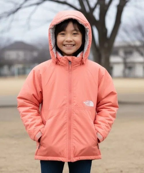Детская куртка-парка с капюшоном, утепленная, COMPACT NOMAD JK THE NORTH FACE, Coral