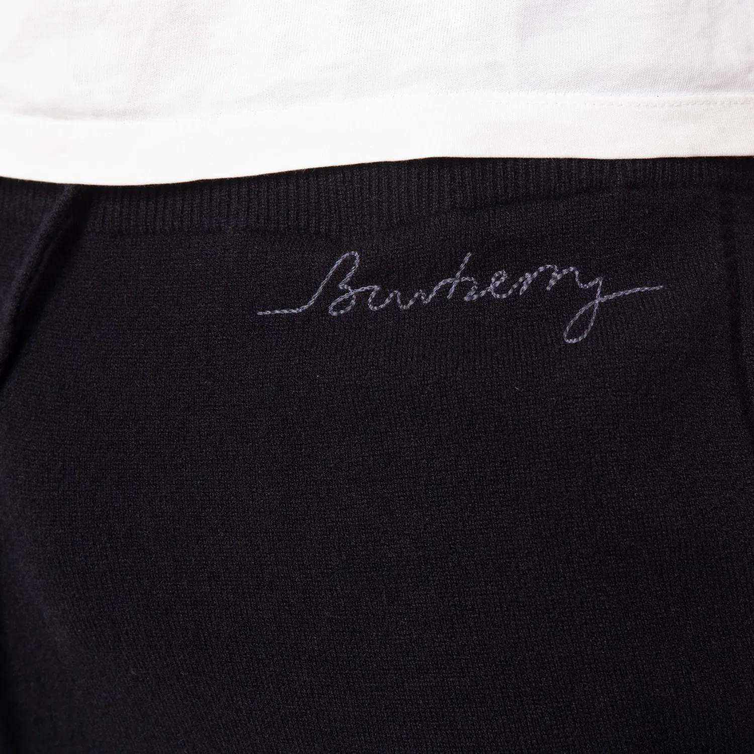 Брюки спортивные из кашемира с логотипом Burberry, Black — фото 2