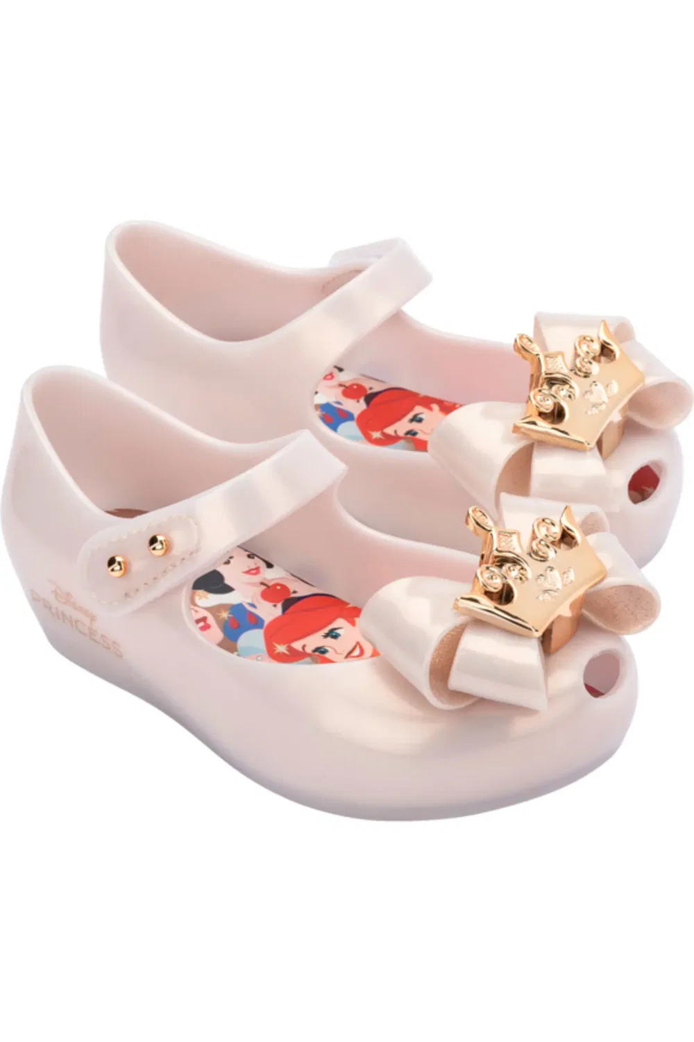 Детские туфли Мэри Джейн с принтом Disney Princess Mini Melissa, Metallic Beige