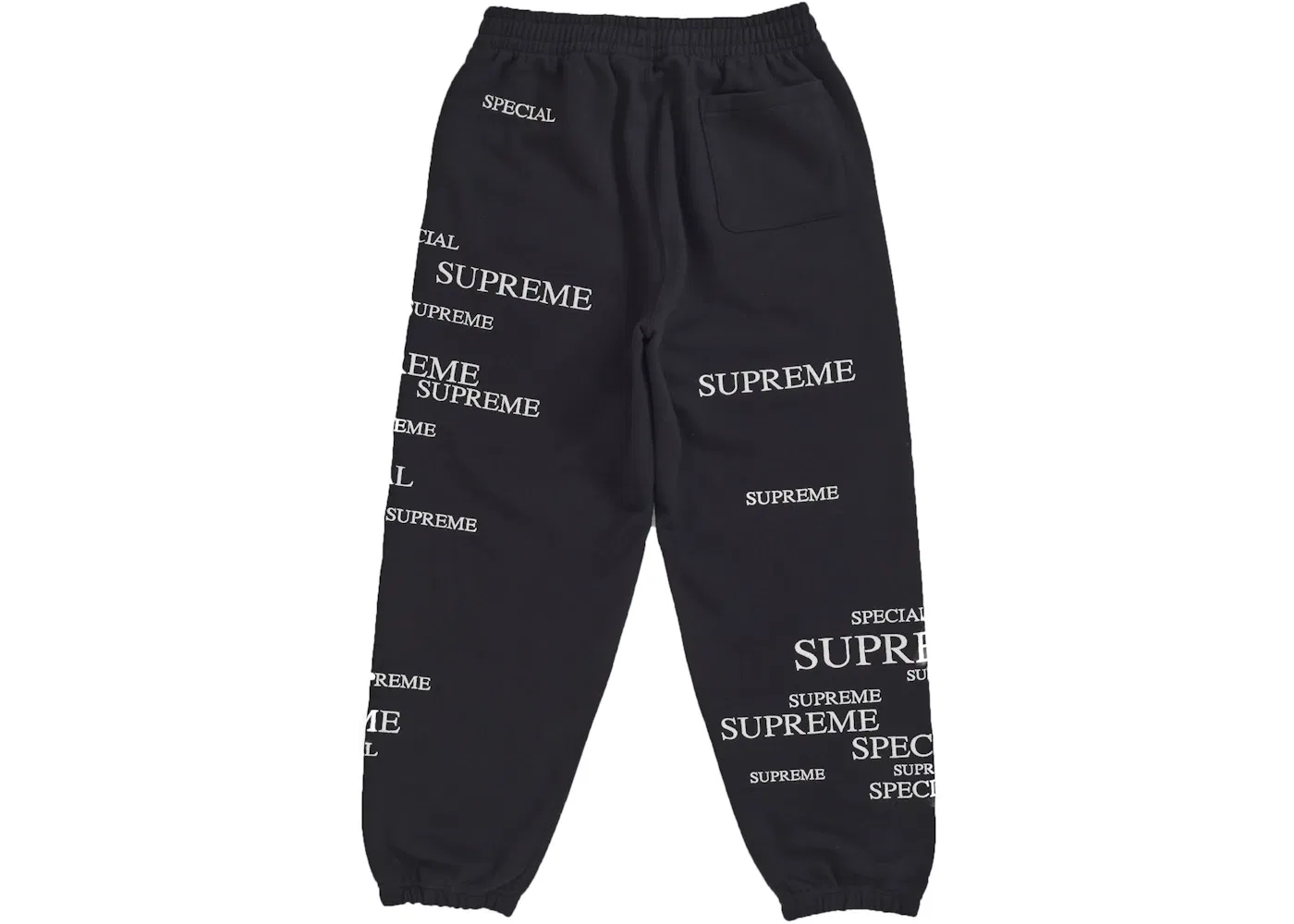 Мужские штаны из футера с принтом Supreme Sweatpant, Black — фото 2