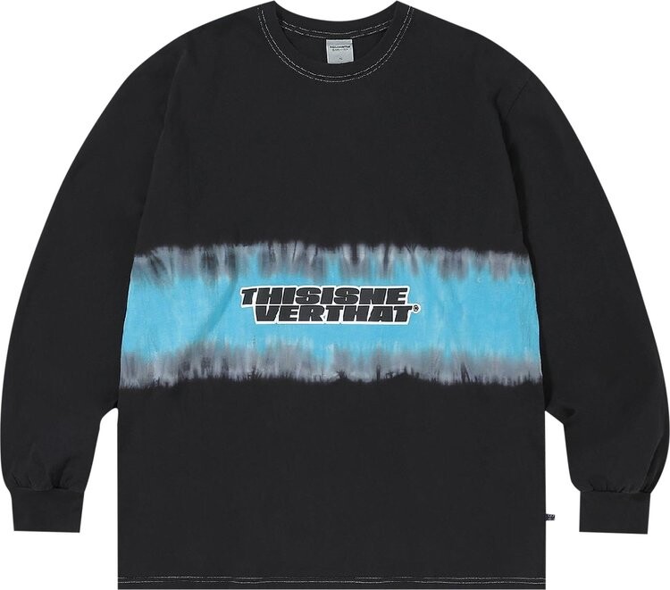 

Лонгслив thisisneverthat Striped Tie Dye Long-Sleeve Top 'Black', черный