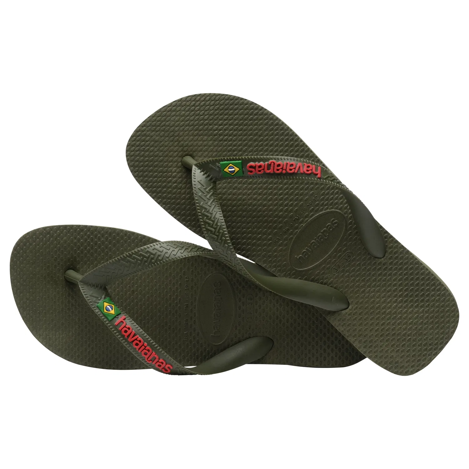 Шлепанцы детские с логотипом Brasil Logo Havaianas, зеленый — фото 3