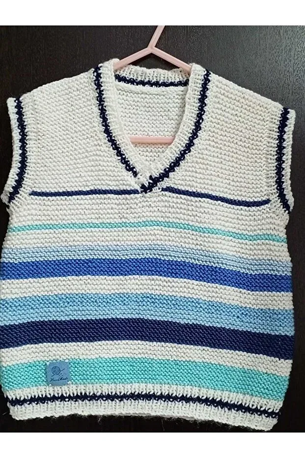Детский вязаный кардиган в полоску Esmasultan, Multicolor