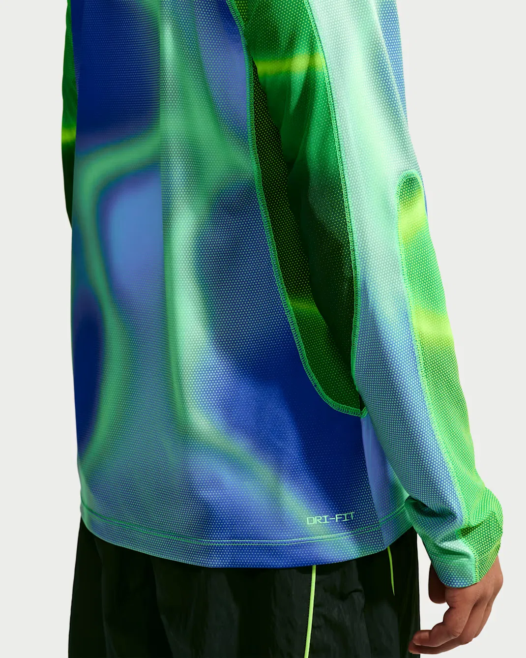 Мужская футболка с длинными рукавами Dri-FIT Gleam Nike Project F.R.O.G., Old Royal/Illusion Green/Old Royal/Illusion Green — фото 2