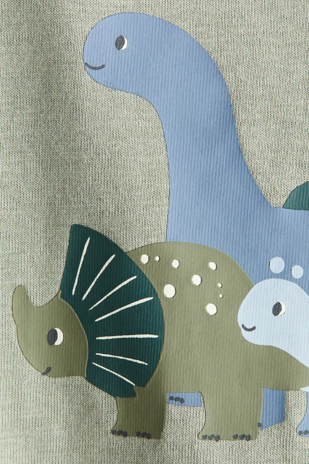 Хлопковая футболка с принтом H&M, Helles Khakigrün/Dinosaurier — фото 4