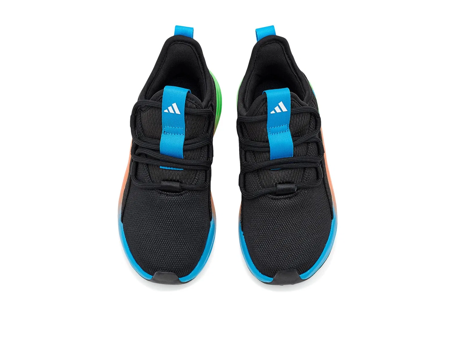 Кроссовки Lite Racer Adapt 8.0 (для маленьких и больших детей) Adidas Kids, Black/Screaming Green/Semi Solar Orange — фото 3