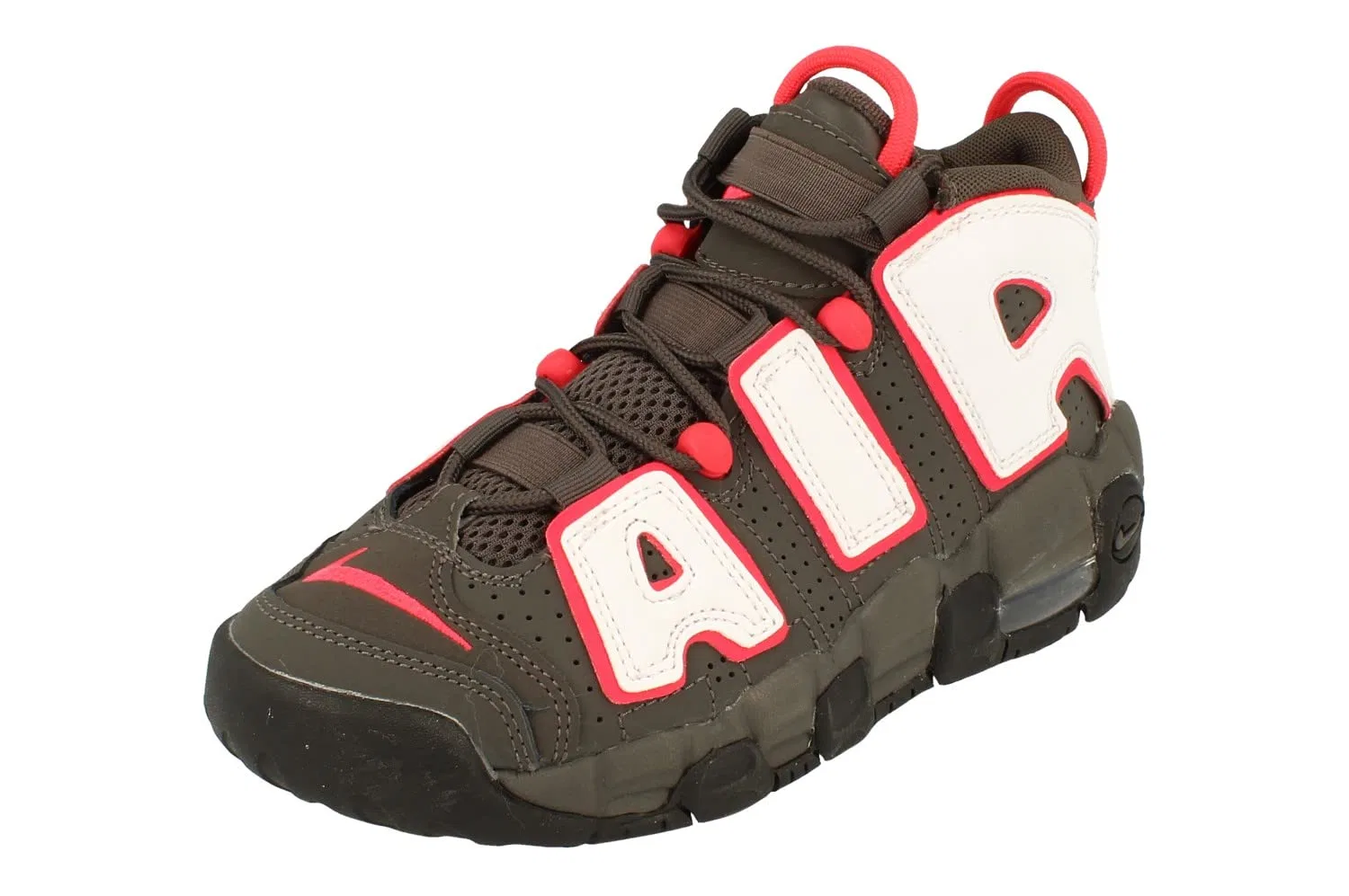 Детские кроссовки для мальчиков с амортизацией NIKE Air More Uptempo GS NIKE, Medium Ash White Black 200