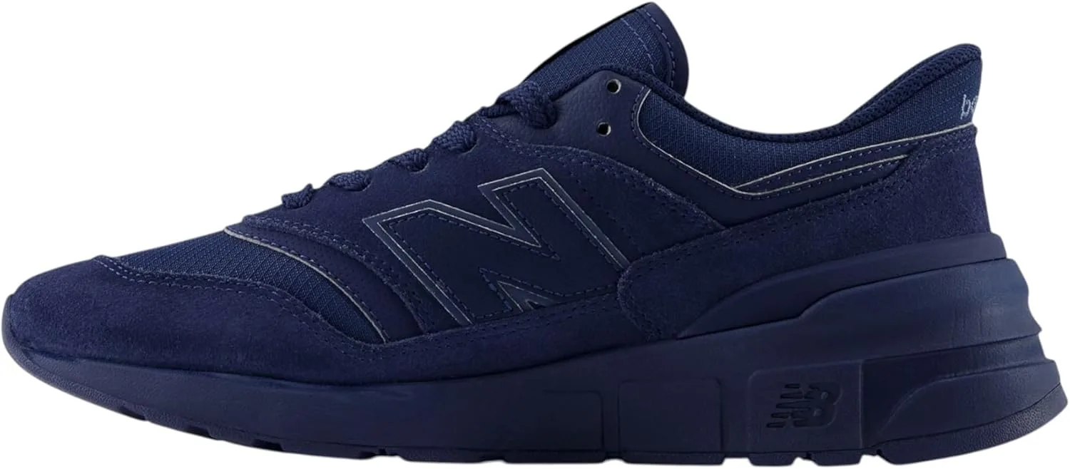 Кроссовки New Balance 997 для мужчин, спортивная обувь, замша, повседневные, удобные, легкие, на шнуровке, стильные, универсальные, темно-синий — фото 2