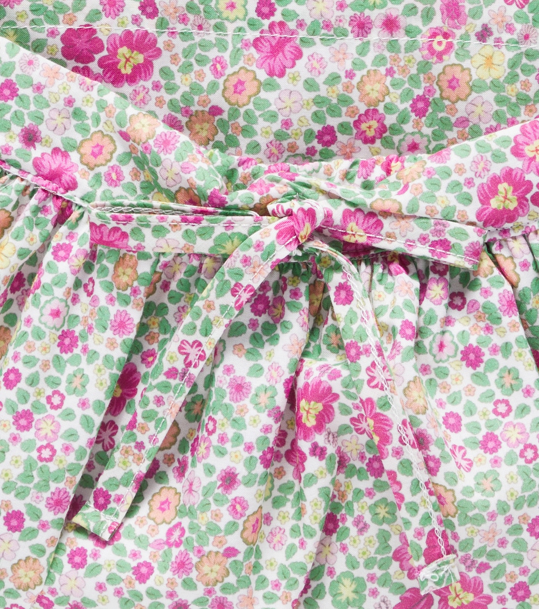 Юбка из хлопка с цветочным принтом и кружевной отделкой Luna La Coqueta, Pink Floral — фото 2