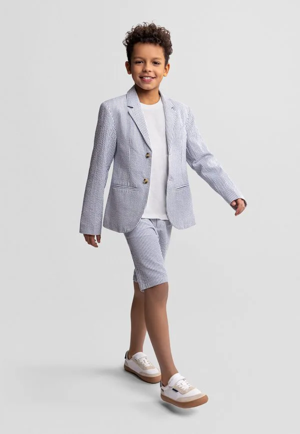 Полосатые шорты в классическом стиле Minoti, Navy/White