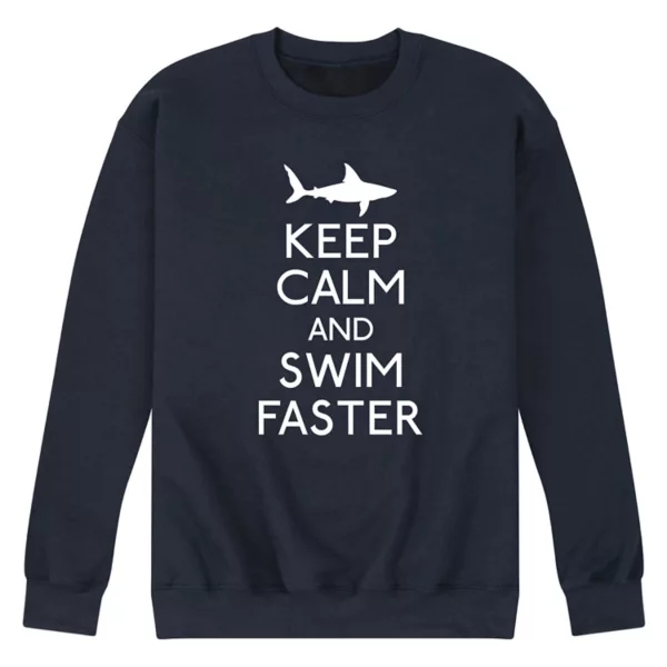 

Мужской флисовый свитшот с принтом Swim Faster Licensed Character, синий