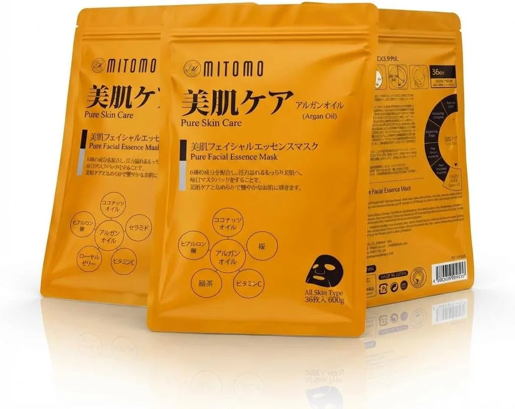 Набор Tomodachi — Листовых масок для лица MITOMO Beauty Sheet Mask, 36 шт, увлажняющие, 2040 г