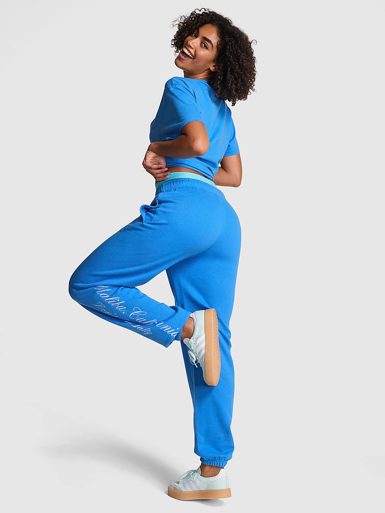 

Спортивные брюки Ivy из флиса для кампуса Pink, blue charge malibu