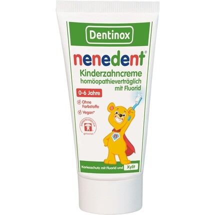 

Детская зубная паста nnedent, гомеопатически совместимая с фтором, — нежный уход для сильной защиты, 50 мл Nenedent