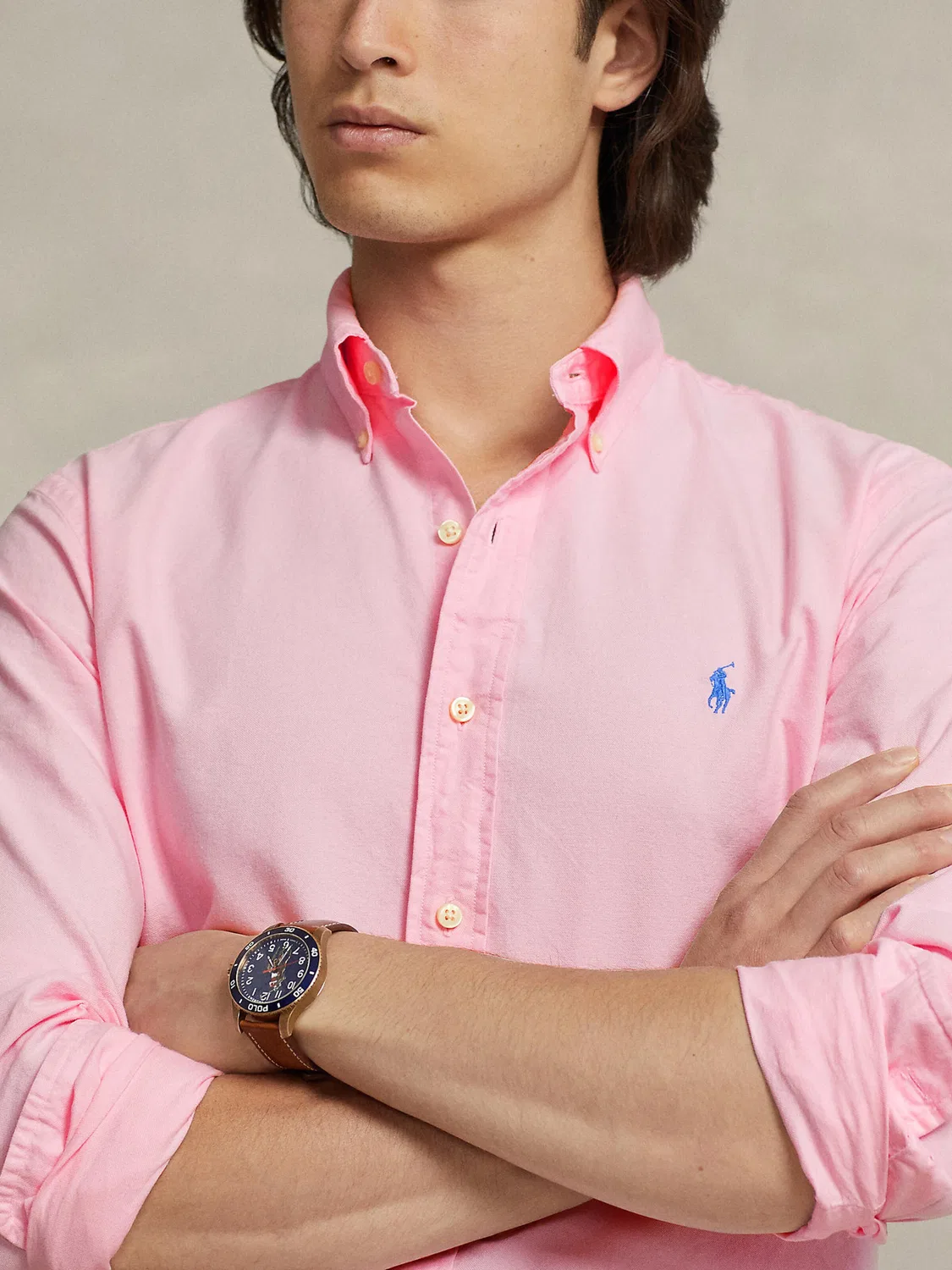 Рубашка на пуговицах стандартного кроя Polo Ralph Lauren, Pink — фото 2