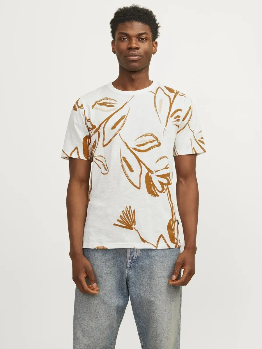 

Футболка Jack & Jones "JPRBLAPALMA AOP SS ФУТБОЛКА С КРУГЛЫМ ВЫРЕЗОМ SN", коричневый