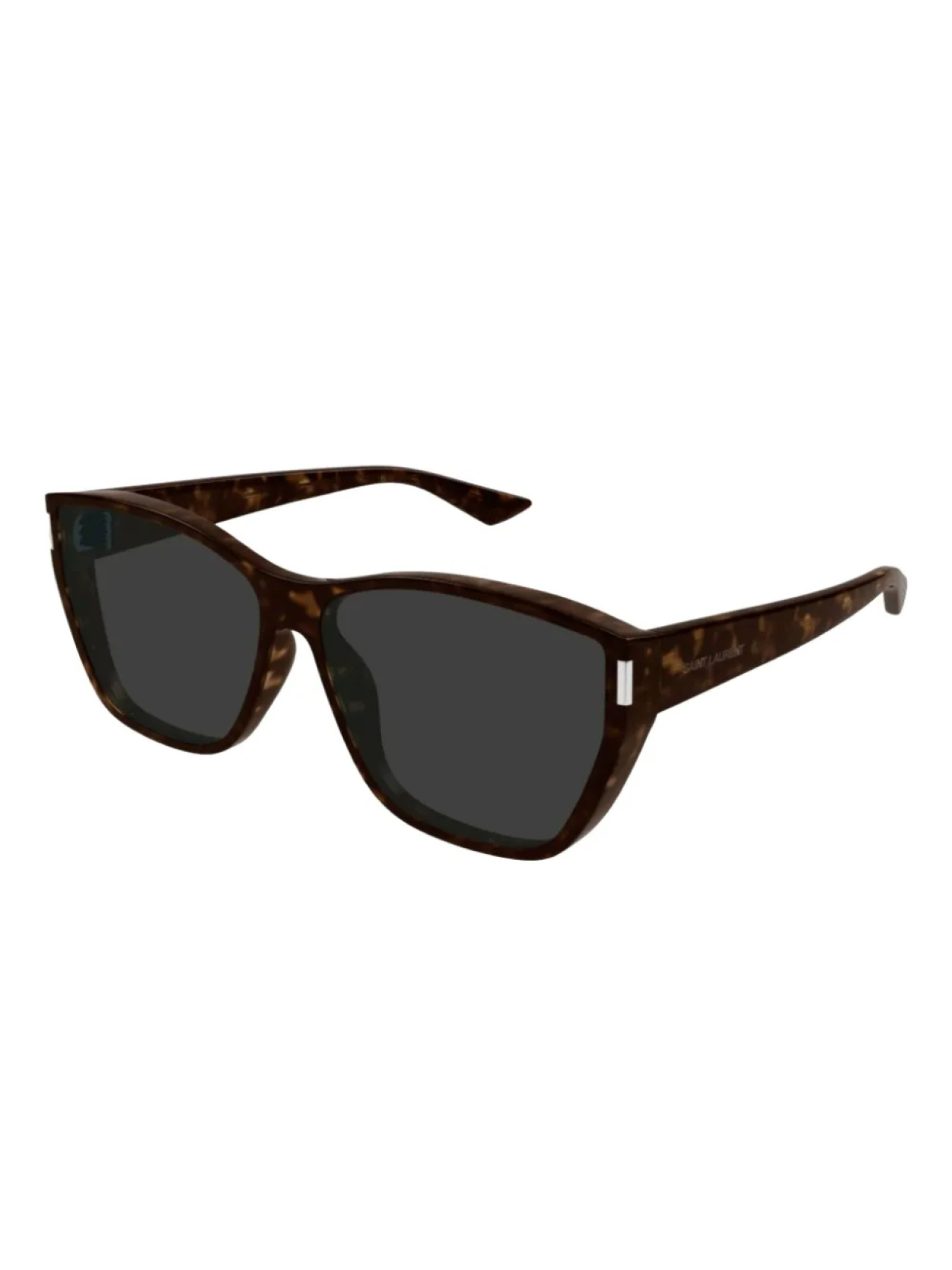 Солнцезащитные очки в квадратной оправе Saint Laurent Eyewear, коричневый — фото 2