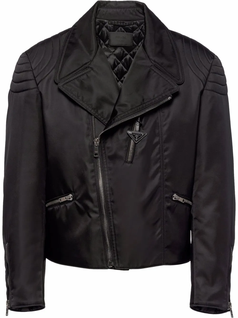 

Байкерская куртка Re-Nylon Prada, черный