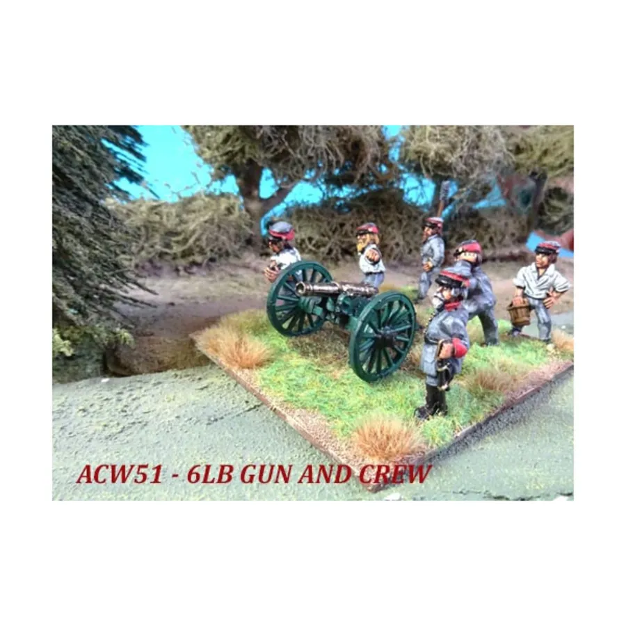 

Полевая артиллерия 6-фунтовая пушка и Грю, American Civil War - Confederate Army (28mm)