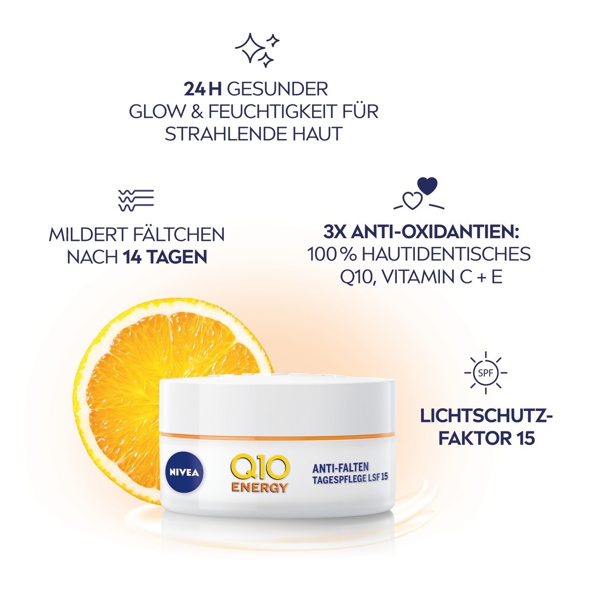 Крем для лица SPF NIVEA Q10 energy anti-falten lsf15, объем q10 energy anti-falten tagespflege lsf15 — фото 3